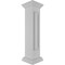 Ekena Millwork 8"W x 40"H Corner Newel Post with Panel, Peaked Capital & Base Trim (Installation kit included) NWL08X40CPP0B0 - alternate 3